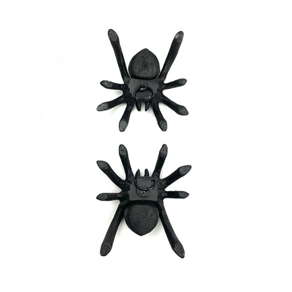 Set of Two Small Spiders In Cast Iron