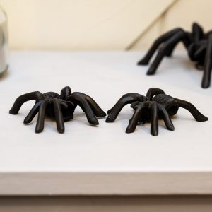 Set of Two Small Spiders In Cast Iron