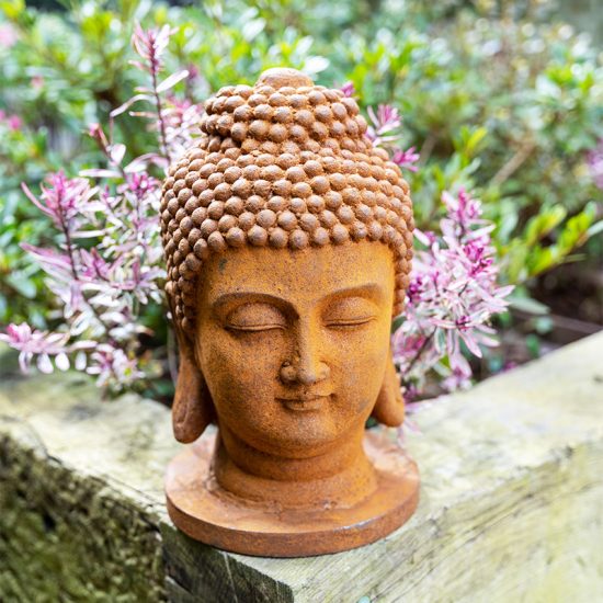 Freestanding Cast Iron Buddha Head | Forge & Foundry