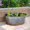 Rustic Oval Garden Planter