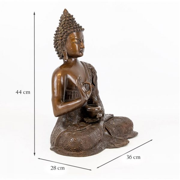 Serene Brass Sitting Buddha