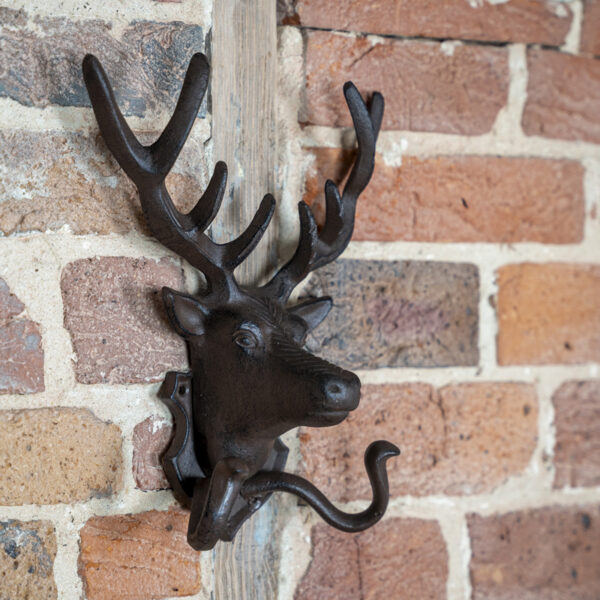 Cast Iron Deer Head Hook Coat Rack Forge Foundry