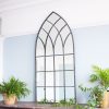 Tall Arched Metal Glass Mirror