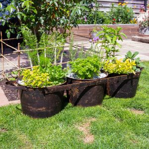 Three Connected Garden Planters