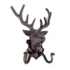 Cast Iron Deer Head Coat Hook Rack