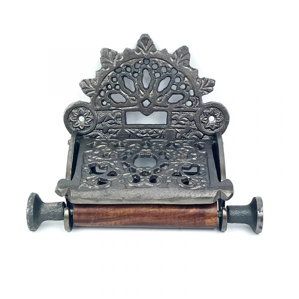 Victorian Style Cast Iron Toilet Roll Holder