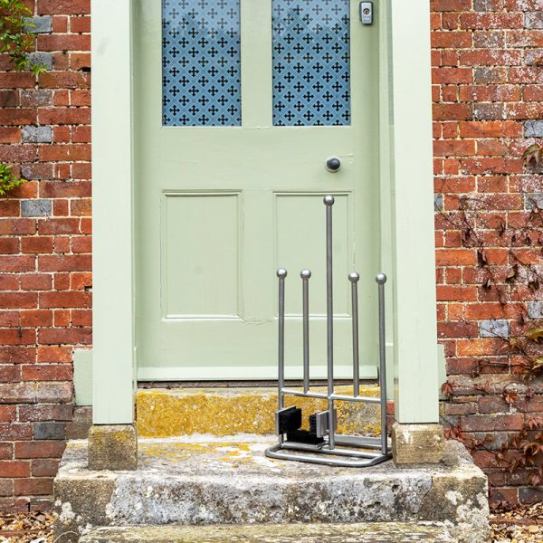 Welly Boot Rack Scraper and Brush