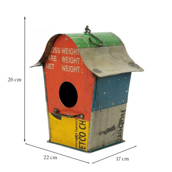 Handmade Tin Upcycled Birdhouse