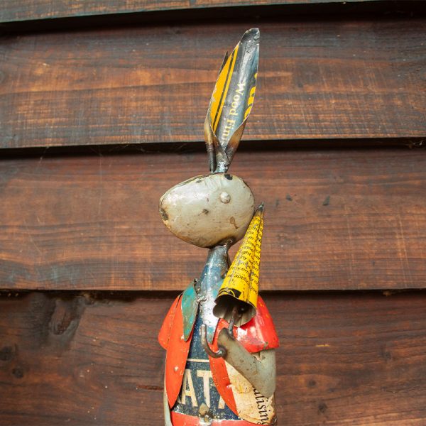 Pair of Metal Rabbit Ornaments