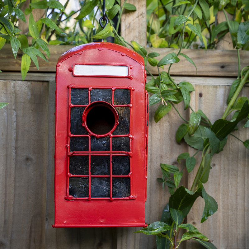 British Telephone Box Birdhouse Side
