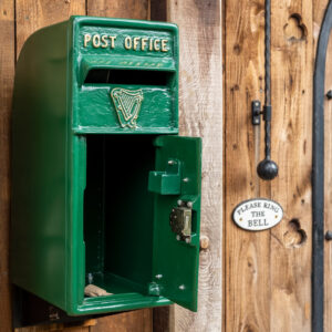 Irish Green Cast Iron Post Box