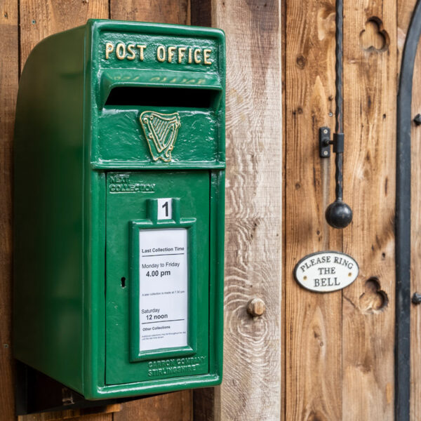 Irish Green Cast Iron Post Box