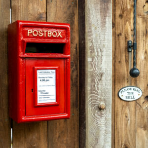 red Wall Mounted Post Box