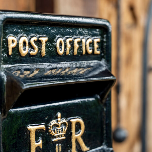 Black ER Post Box