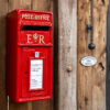 Red ER Wall Mounted Post Box