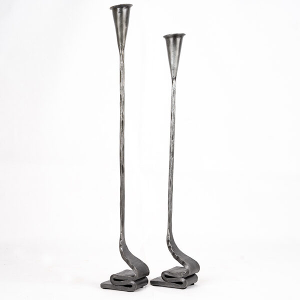 Pair of Hand Forged Candle Holders