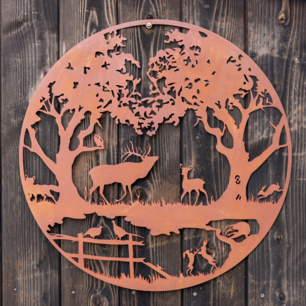 Woodland Tree Of Life Metal Wall Art