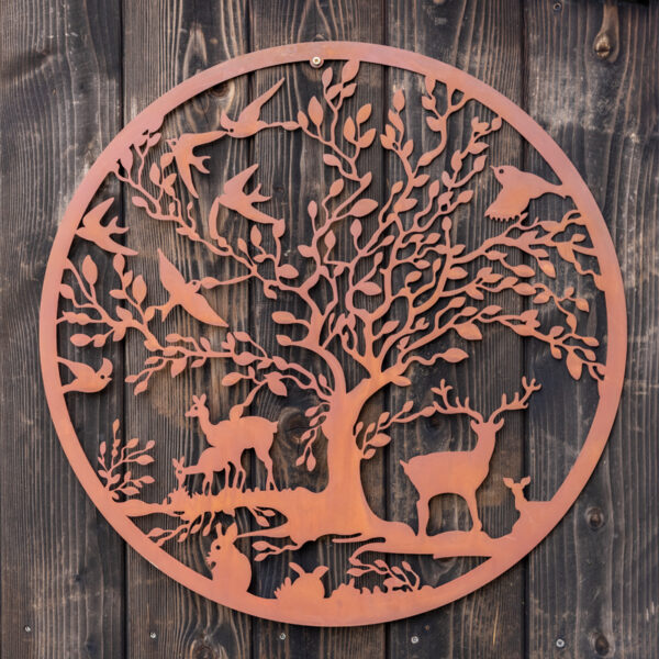 Deer Tree Of Life Metal Wall Art