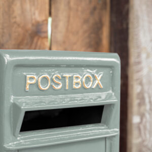 Cast Iron French Grey Wall Mounted Post Box