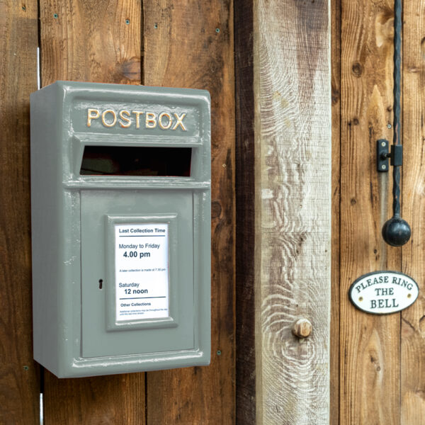 Cast Iron French Grey Wall Mounted Post Box