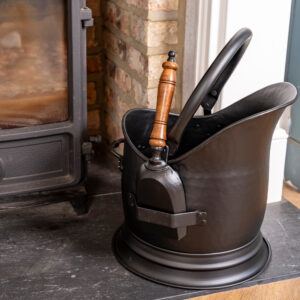 Premium black coal bucket and shovel