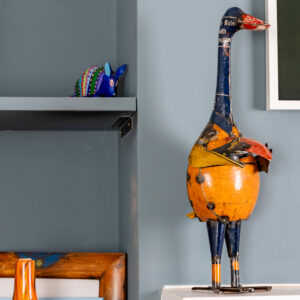 Recycled Metal Duck Statue