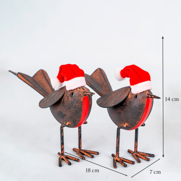 Christmas Tin Robins Decoration