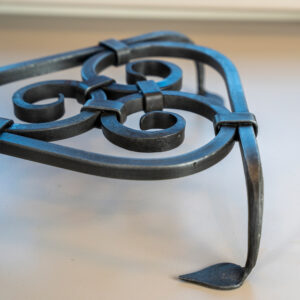 Hand Forged Triskelion Scroll Metal Kitchen Trivet