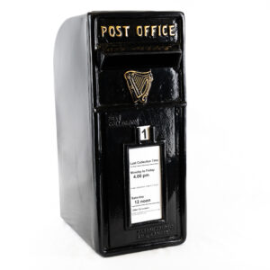 Black Irish Cast Iron Post Box