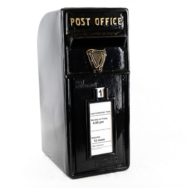 Black Irish Cast Iron Post Box